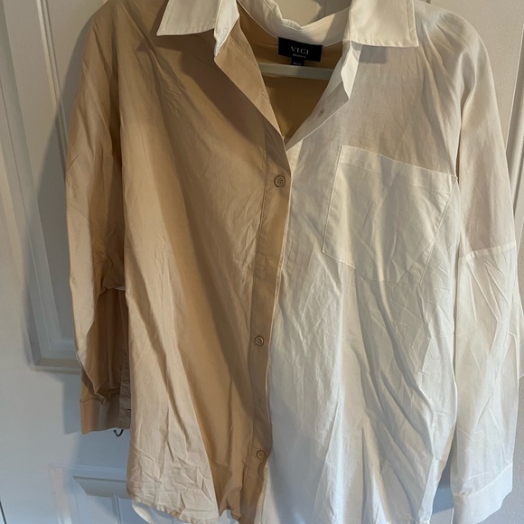 Colorblock button up - Picture 1 of 3